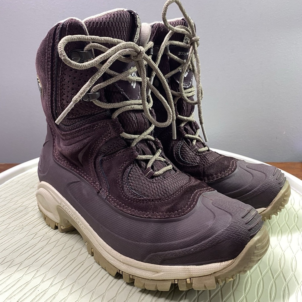 Columbia Omniheat Bugaboot 200 Grams Womens Maroon Winter Hiking Boots Sz.7 EUC